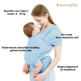 Rückenunterstützende Babytrage - CuddleWrap – Himmelblau
