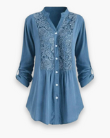 Damen Elegante Lange Bluse | Blusen – Blau