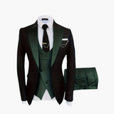 Eleganter Hochzeitsanzug - Herren 3-teilig für festliche Gäste – Dunkelgrün