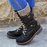 Stilvolle Hohe Damen Winterstiefel - Nora – Schwarz