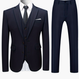 Hochzeitsanzug Einreiher - Stilvoller Herren Look für Gäste – Marineblau