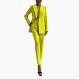 Elegantes Damen Blazer-Ensemble - Taillierter Schnitt mit Hose – Gelb