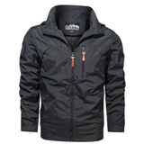 Regenjacke Herren Mit Stehkragen | Wasserabweisend Und Mit Reißverschluss – Grau