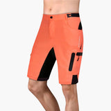 Reißverschlusstaschen Wander-Shorts für Herren – Orange