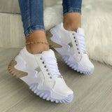 Kasia - Orthopädische Leder‑Sneaker mit Patchwork – Weiß