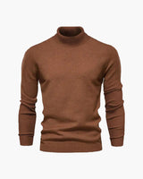 Cameron | Slim Fit Herren Rollkragen Strickpullover – Braun
