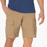 Herren Sommer Cargoshorts mit Klappentaschen und Reißverschluss – Braun