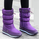 Winterschuhe Damen | Mittelhoch mit Vorderem Reißverschluss – Lila