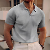 Holden - Kurzarm-Poloshirt mit schlichtem Design – Grau