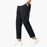 Herren Jogginghose mit geradem Bein und Seitentaschen – Schwarz