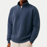 Shachar - Lässiger Sweater mit Reißverschluss – Blau