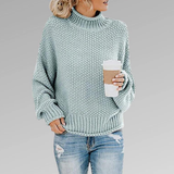 LUNA - KLASSISCHER SKANDINAVISCHER STRICKPULLOVER FÜR FRAUEN – Hellblau