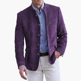 Knopfverschluss Jacke für Herren – Lila