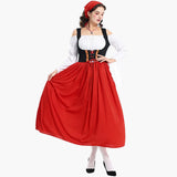 Besticktes Dirndl Mieder für Damen - Oktoberfest 2025 – Rot