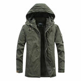 Gefütterte Fleecejacke Outdoor Parka – Grün
