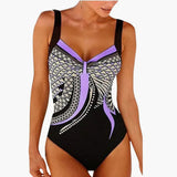 Eleganter Einteiler - Damen Badeanzug mit Stil für den Sommer – Lila