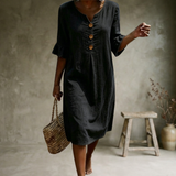 Sorella - Soft-Touch-Kleid mit Rüschenärmeln – Schwarz