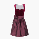 Dirndl kleid mit Mieder für Damen - Oktoberfest 2025 – Rot