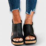 Lina™ Schuhe mit Keilabsatz – Schwarz