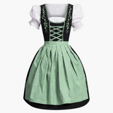 Traditionelles Dirndl mit Schürze für Damen - Oktoberfest 2025 – Grün