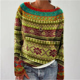 Aera - Damen-Retro-Pullover – Gelb