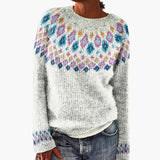 Gestrickter Pullover für Damen – Weiß