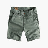 Herren Shorts aus leichter Sommerware mit Taschen und Knopfverschluss – Grün