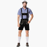 Besticktes Trachten Lederhosen Kostüm für Herren - Oktoberfest 2025 – Lila