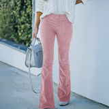 Damen Schlaghose | High Waist Weites Bein – Rosa