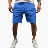 Herren Shorts knielang mit Kordelzug für den Sommer – Blau