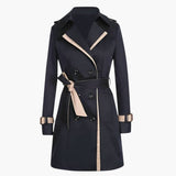 Trenchcoat mit Gürtel für Damen – Schwarz
