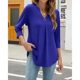 Manilyn - Lockere Tunika mit 3/4 Ärmeln – Blau