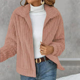 Dyana – gemütliche und stylische fleecejacke für damen – Rosa
