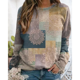 Beatrix - Schickes Farbblock-Sweatshirt – Blau
