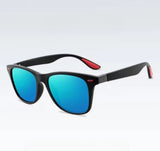 LuxFrame - Premium Sonnenbrille Mit Eckigem Rahmen – Meerblau