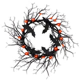 SpiderSpook LED Halloweenkranz – Vampir‑ & Spinnen‑Dekoration für Türen & Fenster – Rote Spinne