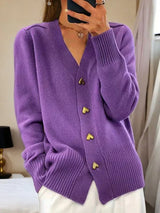 Indine - Strickjacke für Frauen – Violett