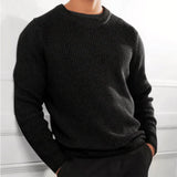Bastian | Stylischer Pullover mit Rundhalsausschnitt für Herren – Schwarz