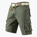 Herren Cargo Shorts mit Reißverschluss und vielen Taschen – Grün
