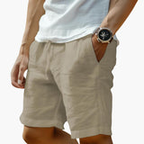 Herren Sommer Shorts mit Gummibund und Kordelzugverschluss – Khaki
