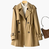 Doppelreihiger Trenchcoat für Damen – Braun