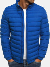 Wasserdichte Steppjacke für Herren – Blau