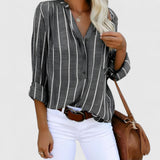 Beverly | Alltags-Streifenhemd – Grau
