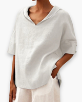 Damen Luftige Elegante Bluse | Sommer Blusen – Weiß