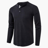 Erik | Klassisches Langarm-T-Shirt – Schwarz