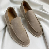 Elegante und bequeme Ledermokassins – Khaki