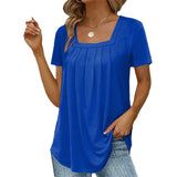 Julia | Plissee-Bluse – Marokkanisch Blau