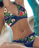 Addie - Stilvolles Bikini-Set mit hoher Taille für Damen – Marineblau