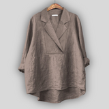 Sabine - Linen Blouse – Khaki