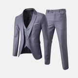 Alonzo™ | Vollständiger Raffinierter (Jacke + Hose + Weste) – Grau